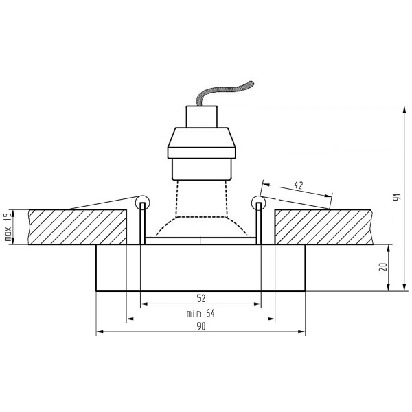 Trzech opraw ss-16 ch/bk Zestaw - Candellux