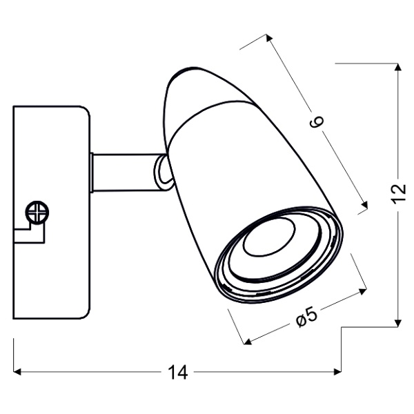 Liberty Lampa Kinkiet 1X4W Led Chrom Candellux