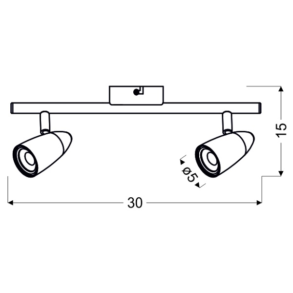 Liberty Lampa Sufitowa Listwa 2X4W Led Chrom Candellux