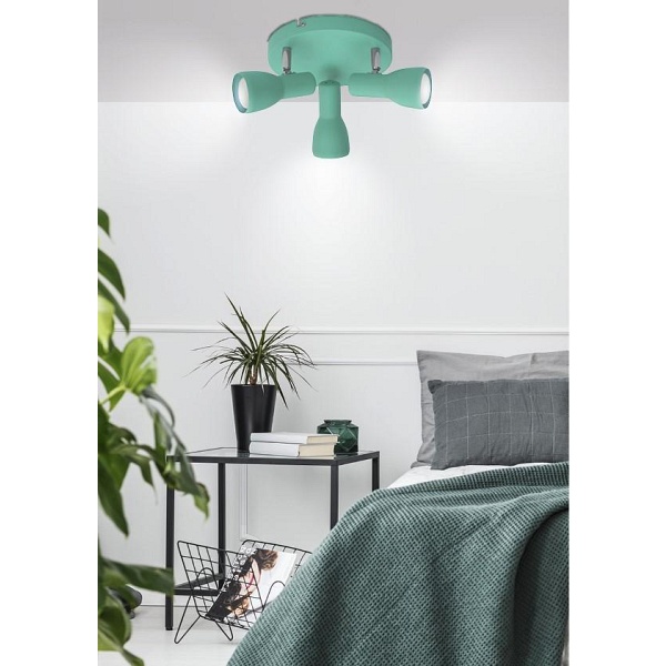 Picardo Lampa Sufitowa Plafon 3X40W E14 Miętowy Candellux