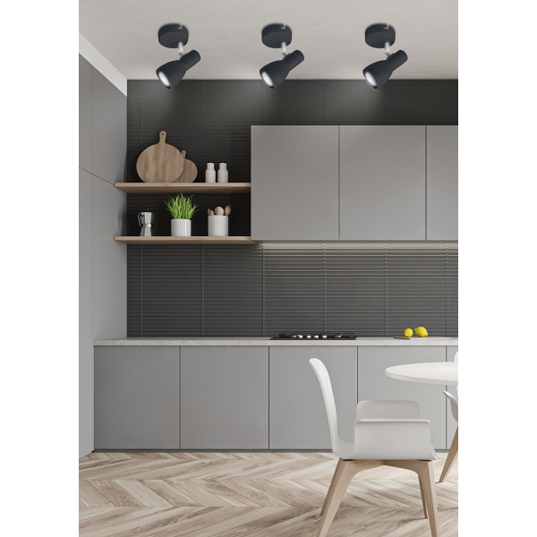 Picardo Lampa Kinkiet 1X40W E14 Czarny Matowy Candellux