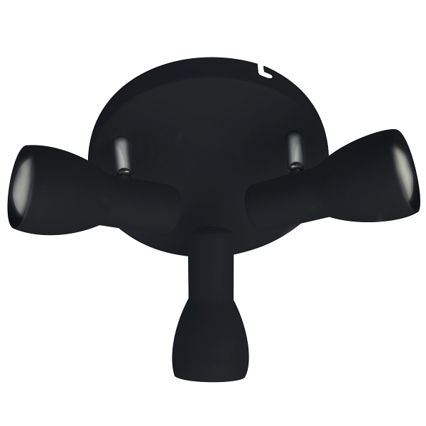 Picardo Lampa Sufitowa Plafon 3X40W E14 Czarny Matowy Candellux