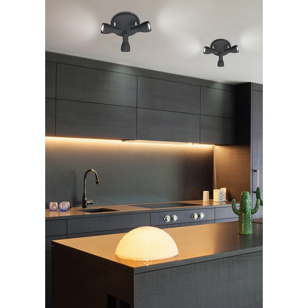 Picardo Lampa Sufitowa Plafon 3X40W E14 Czarny Matowy Candellux