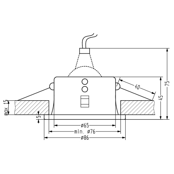 Sh-11 Wh Mr16 Biały Oczko Sufitowe Lampa Sufitowaa Hermetyczna Ip65 Odporna Na Wilgoć Candellux