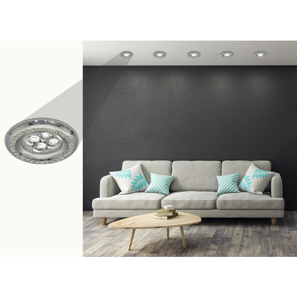 Soc-03 Ch Gu10 50W 230V Opr.strop.stała Okrągła Odlew Candellux