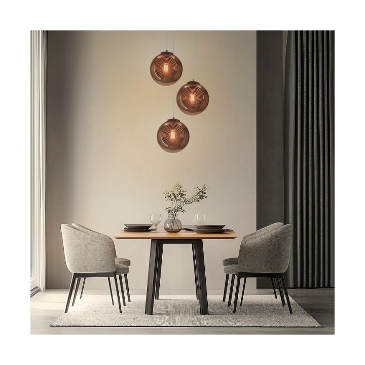 Lampa wisząca Club 28 patynowa 1x60w - Candellux