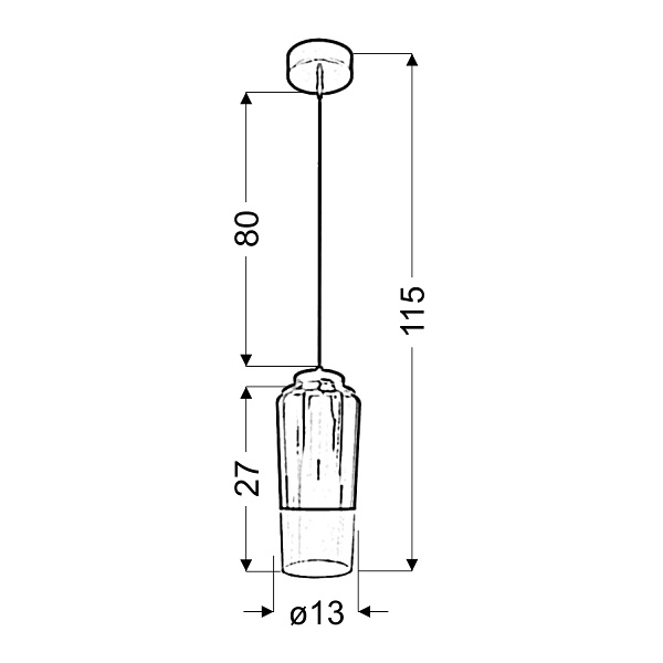 Tube Lampa Wisząca 13 1X60W E27 Fioletowy Candellux