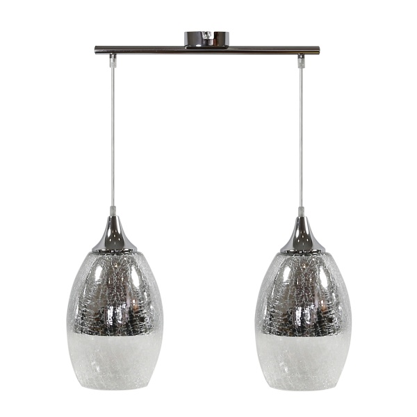Celia Lampa Wisząca 2X60W E27 Srebrny Candellux