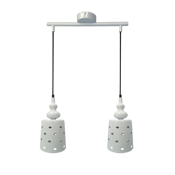 Hamp Lampa Wisząca 2X60W E27 Biały Candellux