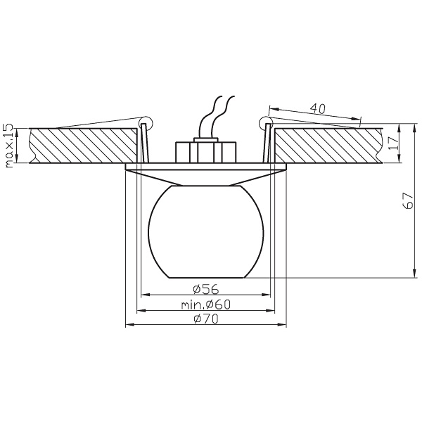 Sk-04 Sn G4 Satyna Nikiel Opr. Strop. Stała Kryształ 20W G4 Candellux