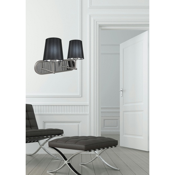 Milonga Lampa Kinkiet 2X60W E27 Satyna Candellux