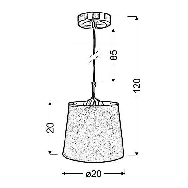 Milonga Lampa Wisząca 1X60W E27 Patyna Candellux