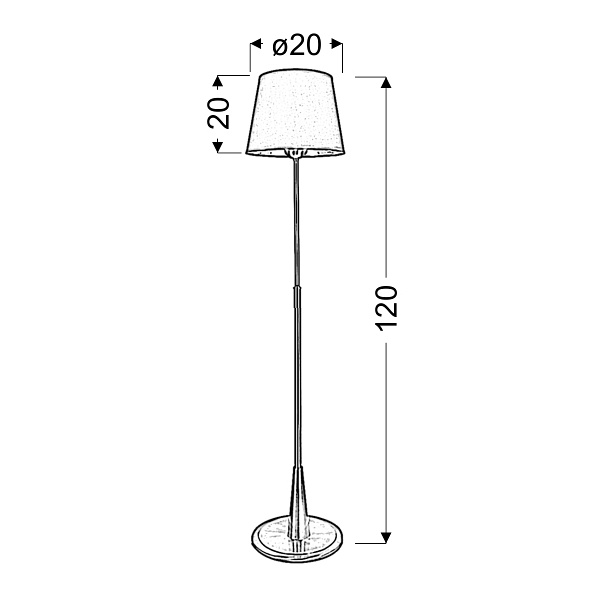 Milonga Lampa Stojąca 1X60W E27 Satyna Candellux
