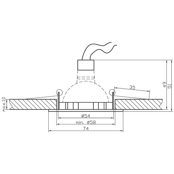 So-13 Ch Mr16 Chrom Opr.kwadrat Stała Odlew Candellux