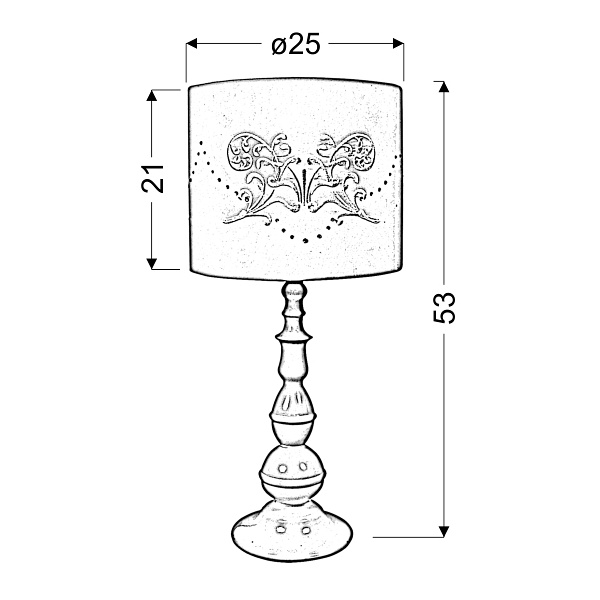 Lans Lampa 1X60W E27 Biała Candellux