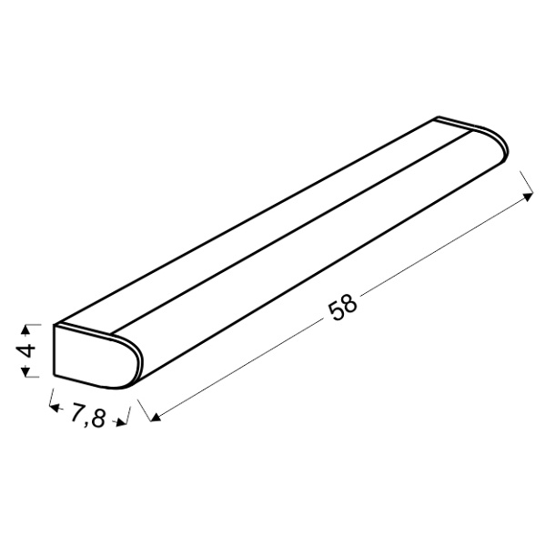 Lyrica Lampa Sufitowa Listwa Led 58 Cm 14W Ip44 4000 K Candellux