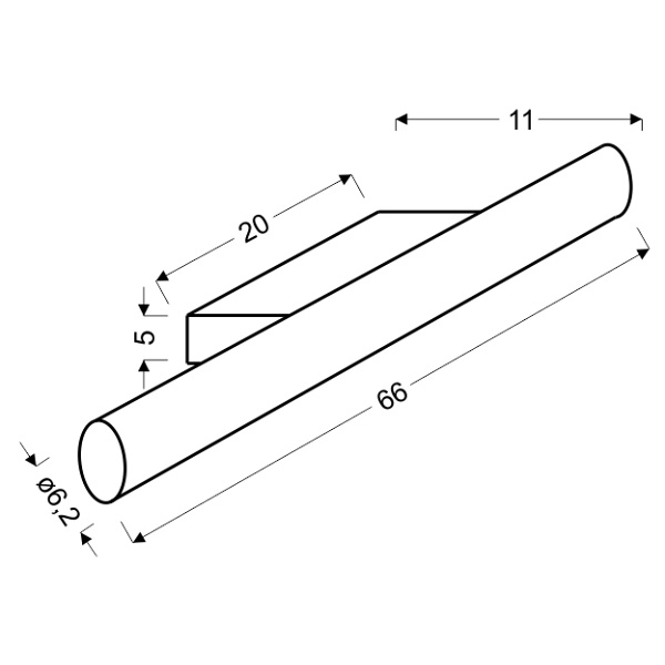 Universe Lampa Sufitowa Listwa Led 66 Cm 14W Ip44 4000 K Candellux