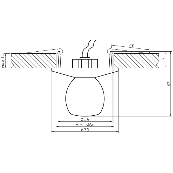 Sk-09 Ch G4 Chrom Opr. Strop. Stała Kryształ 20W G4 Candellux
