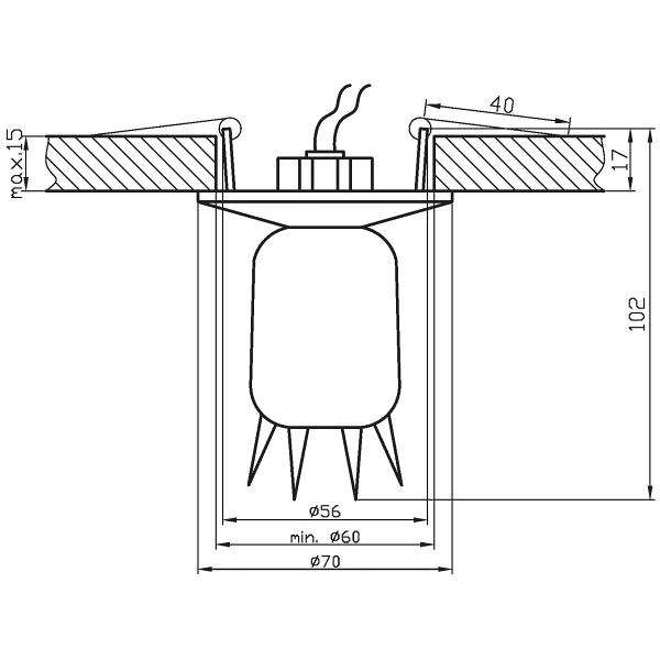 Sk-10 B Ch/Wh G4 Chrom Opr. Strop. Stała Kryształ 20W G4 Candellux