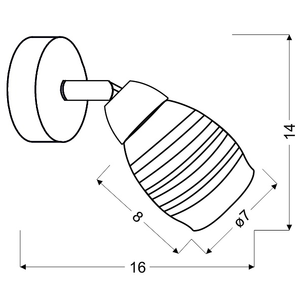 Jubilat Lampa Kinkiet 1X10W E14 Led Chrom Candellux