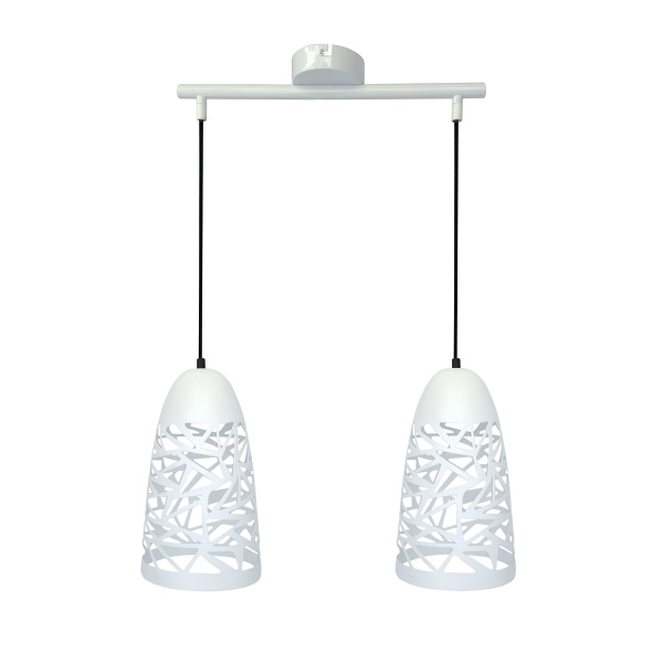 Sabrin Lampa Wisząca 2X60W E27 Biały Candellux