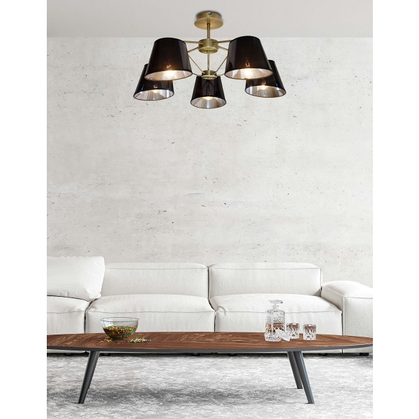 Cortez Lampa Wisząca 5X40W E14 Patyna Candellux