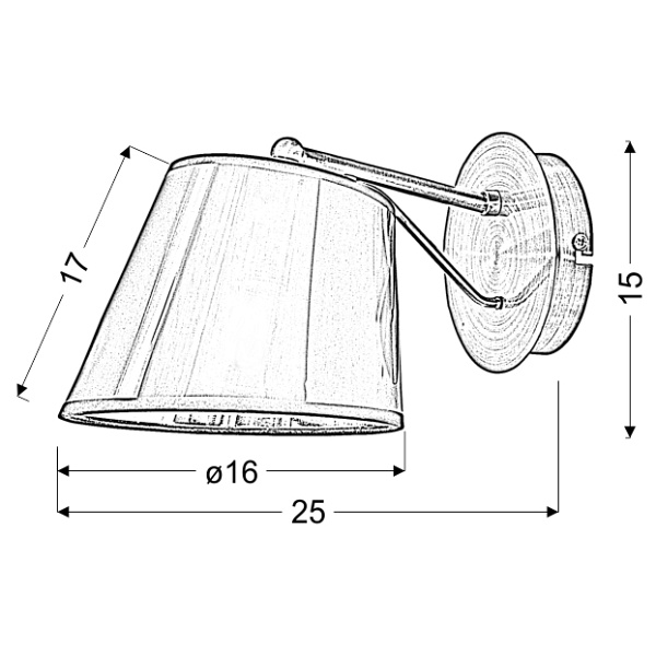 Cortez Lampa Kinkiet 1X40W E14 Chrom Candellux