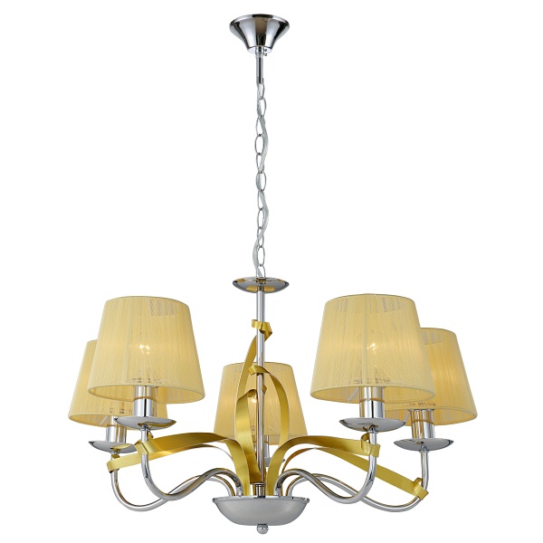Diva Lampa Wisząca 5X40W E14 Chrom/Złoty Candellux