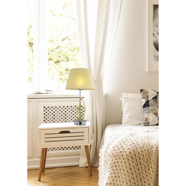 Diva Lampa Gabinetowa 1X60W E27 Chrom/Złoty Candellux