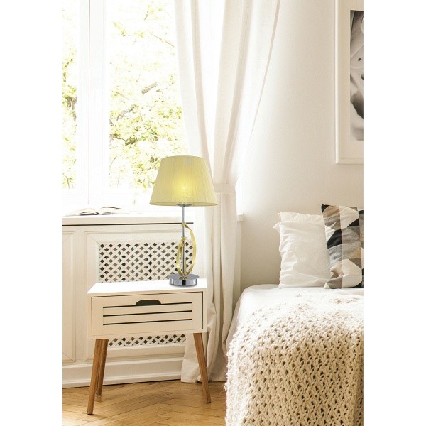 Diva Lampa Gabinetowa 1X60W E27 Chrom/Złoty Candellux