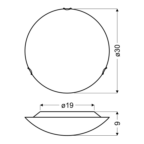 Circle Lampa Sufitowa Plafon 30 1X10W Led 6500K Candellux
