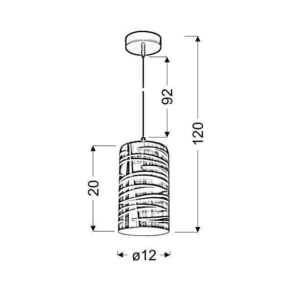 Galactic 3 Lampa Wisząca 12 1X60W E27 3D Candellux