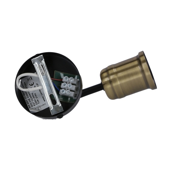 Goldie Lampa Kinkiet 1X60W E27 Czarny+Patyna Bez Żarówki Candellux