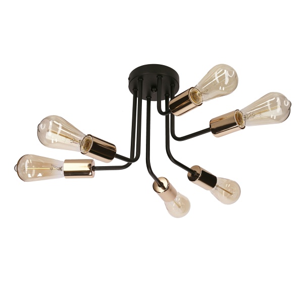 Spill Lampa Wisząca 6X60W E27 Czarny Candellux