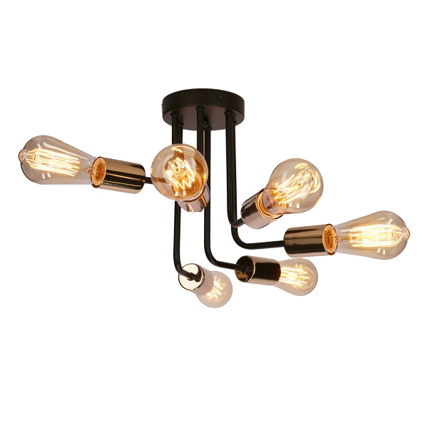 Spill Lampa Wisząca 6X60W E27 Czarny Candellux