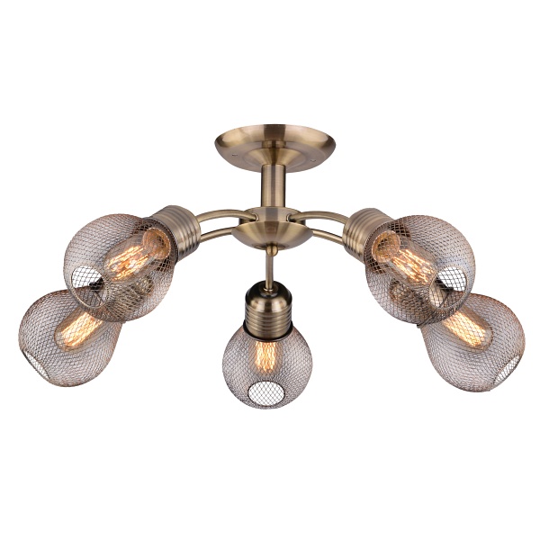 Gliva Lampa Wisząca 5X60W E27 Patyna (Bez Żarówek) Candellux