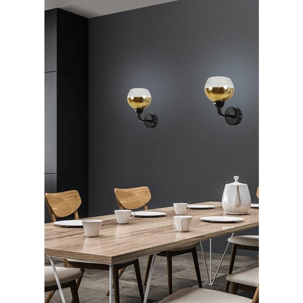 Cromina Gold Lampa Kinkiet 1X60W E27 Czarny Candellux