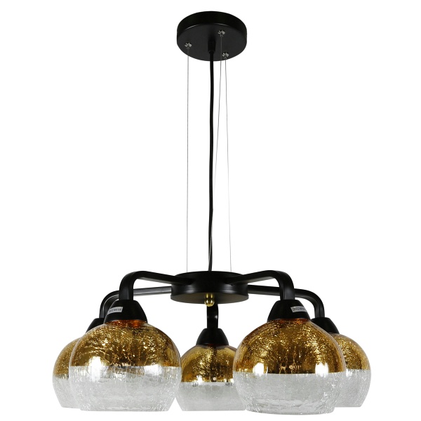Cromina Gold Lampa Wisząca 5X60W E27 Czarny Candellux