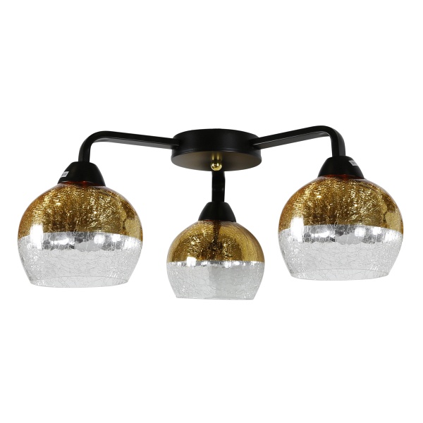 Cromina Gold Lampa Sufitowa 3X60W E27 Czarny Candellux