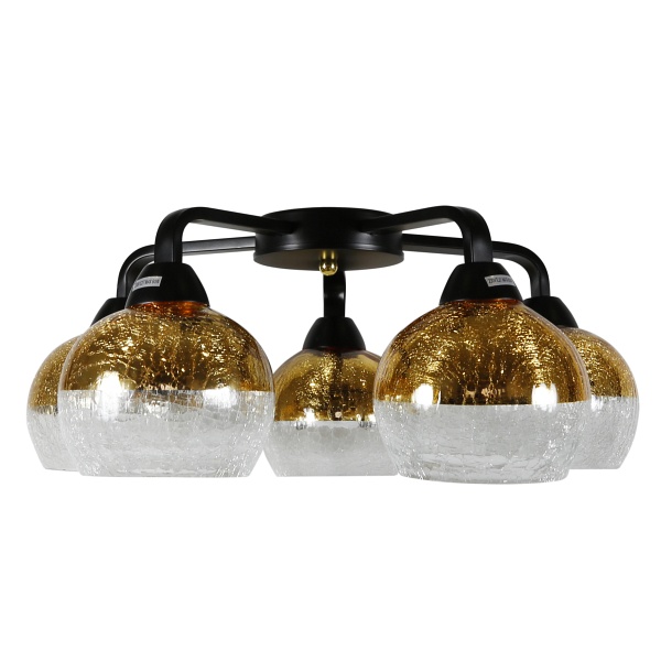 Cromina Gold Lampa Sufitowa 5X60W E27 Czarny Candellux