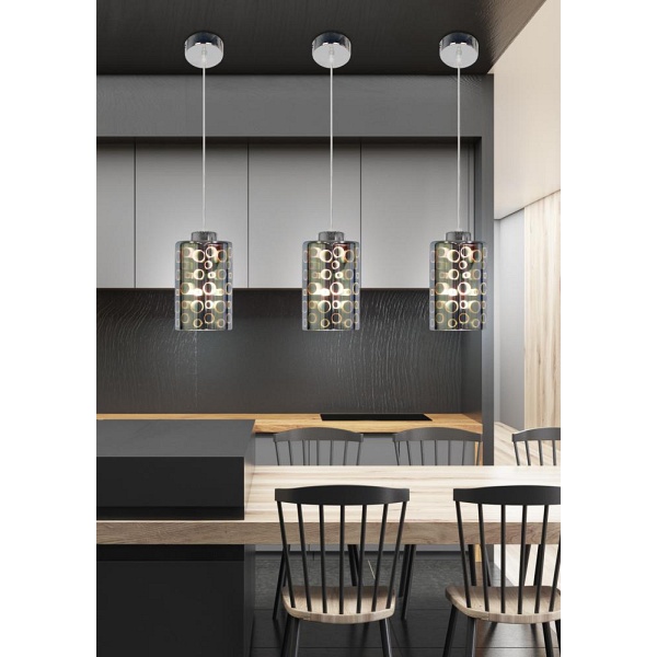 Nocturno Lampa Wisząca 12 1X40W E27 Chrom Candellux