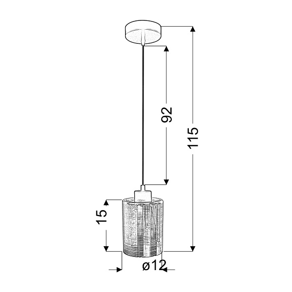Nocturno Lampa Wisząca 12 1X40W E27 Chrom Candellux