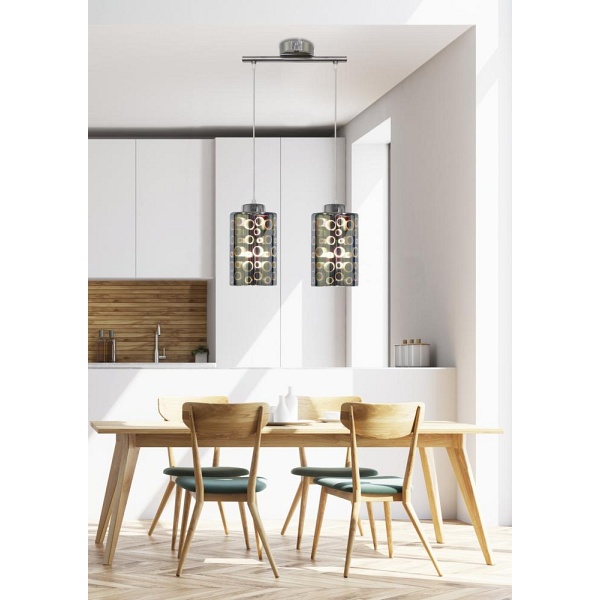 Nocturno Lampa Wisząca 2X40W E27 Chrom Candellux