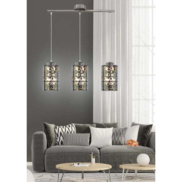 Nocturno Lampa Wisząca 3X40W E27 Chrom Candellux