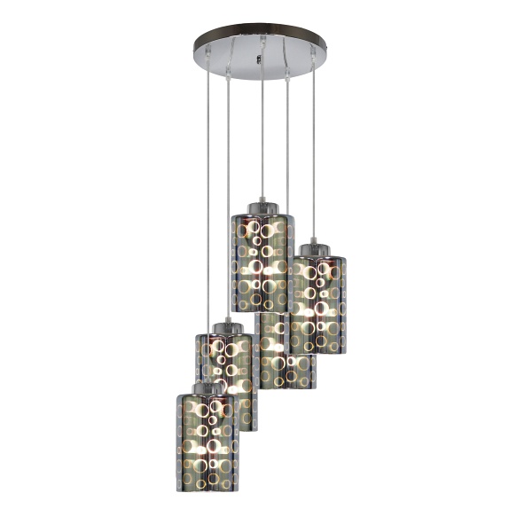 Nocturno Lampa Wisząca Talerz 5X40W E27 Chrom Candellux