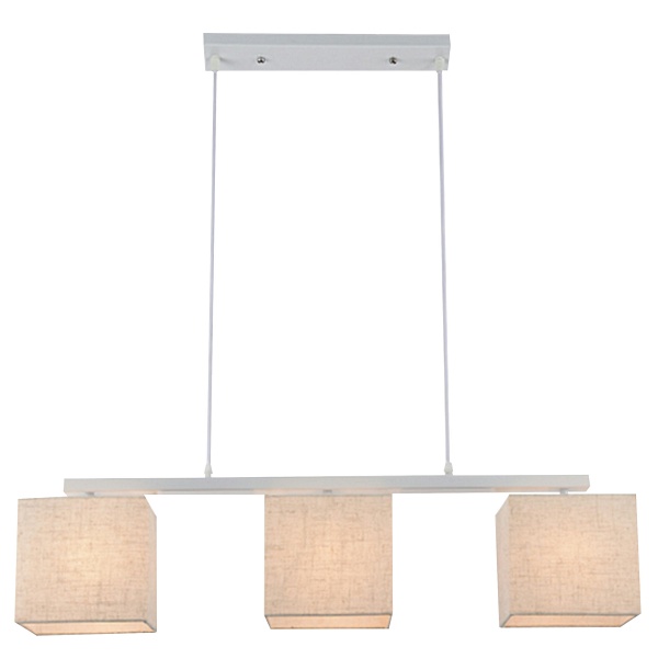 Boho Lampa Wisząca 3X40W E27 Biały Abaż. Len Candellux