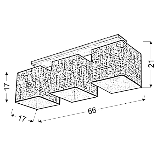 Boho Lampa Sufitowa 3X40W E27 Czarny Candellux