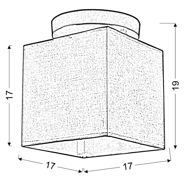 Boho Lampa Sufitowa 1X40W E27 Biały Abaż. Len Candellux