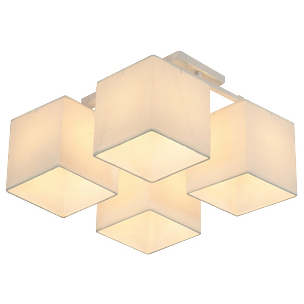 Boho Lampa Sufitowa 4X40W E27 Biały Abaż. Beżowy Candellux