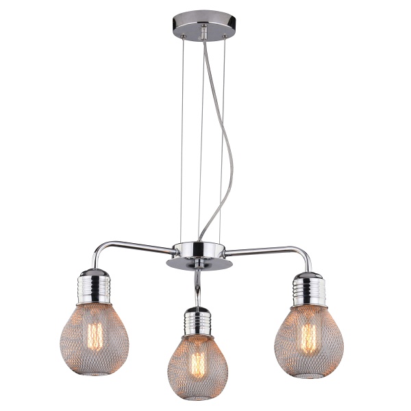 Gliva Lampa Wisząca 3X60W E27 Chrom (Bez Żarówek) Candellux